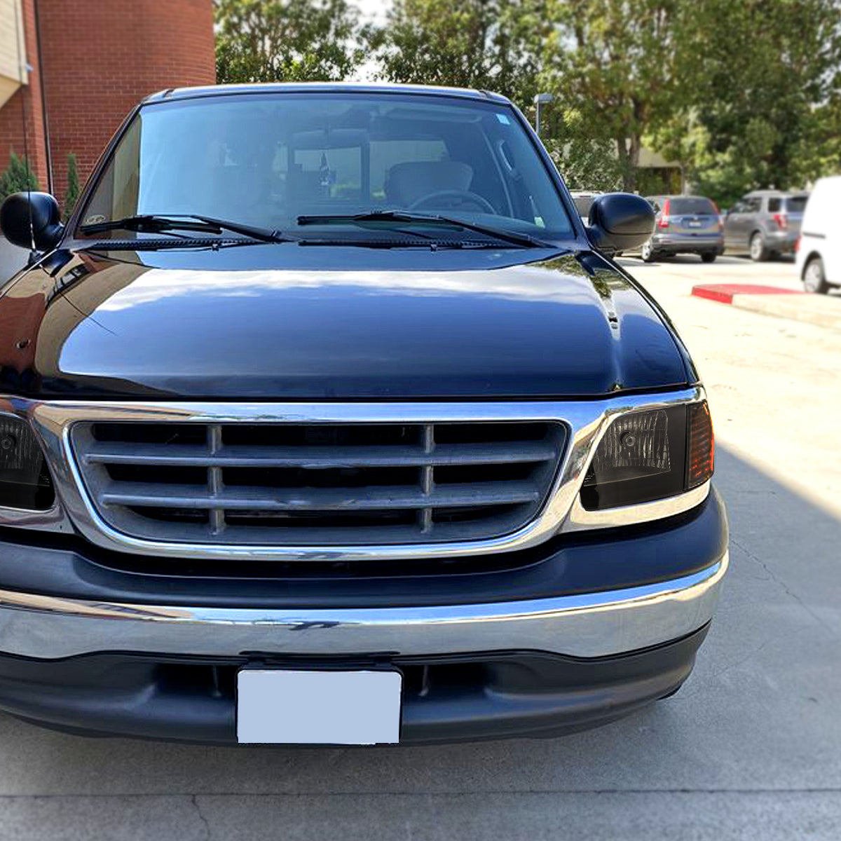 Ronnin - Fits 1997-2003 Ford F150 Expedition Headlights Factory Replacement Assembly Pair | Smoke