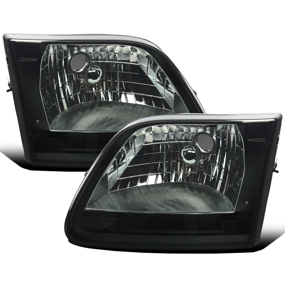 Ronnin - Fits 1997-2003 Ford F150 Expedition Headlights Factory Replacement Assembly Pair | Smoke