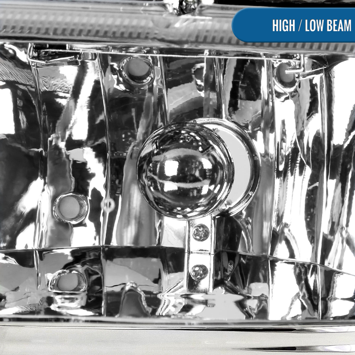 Ronnin - Fits 1997-2004 Dodge Dakota 1998-2003 Durango Replacement Headlights Assembly Pair | Chrome