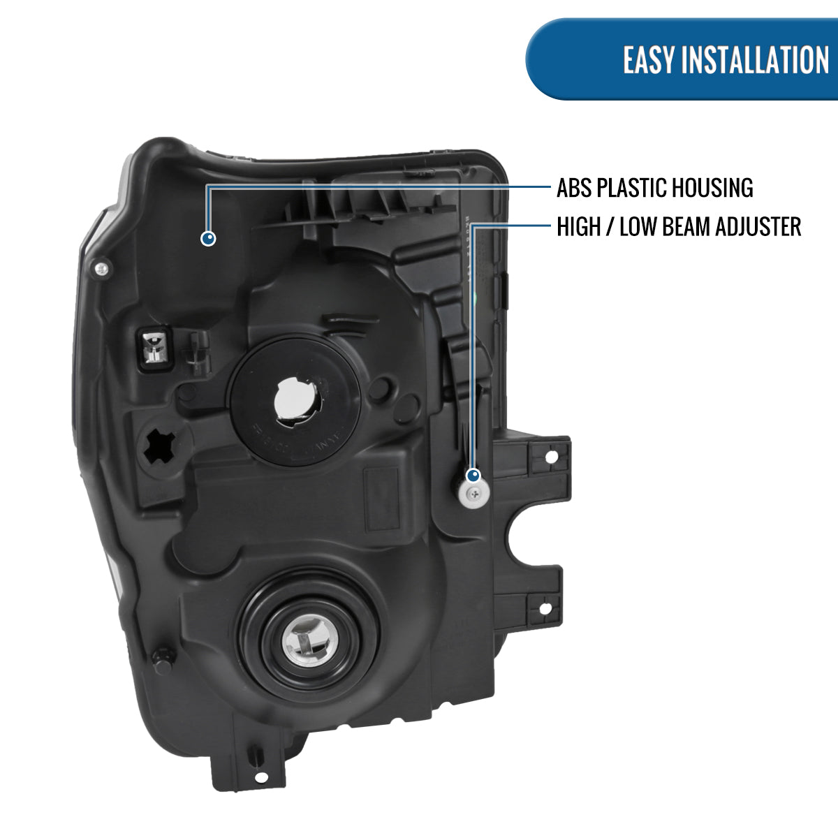 Ronnin - Fits 2011-2016 Ford F250 F350 F450 F550 Super Duty Factory Replacement Headlights Assembly Pair | Smoke