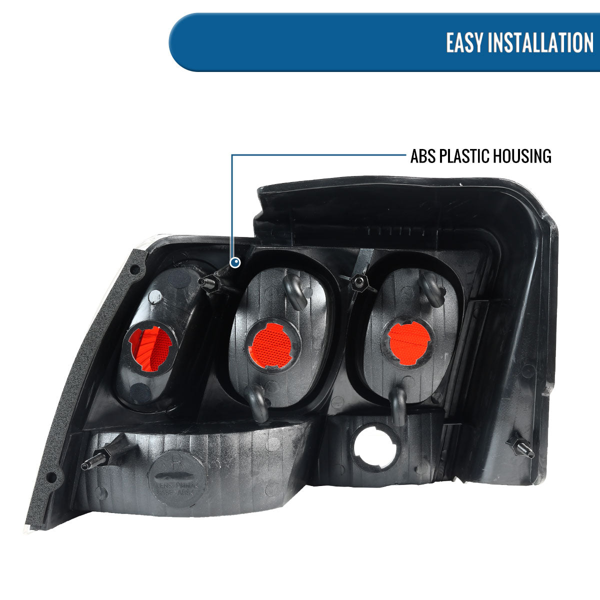 Ronnin - Fits 1999-2004 Ford Mustang Tail Lights Assembly Replacement Pair | Black