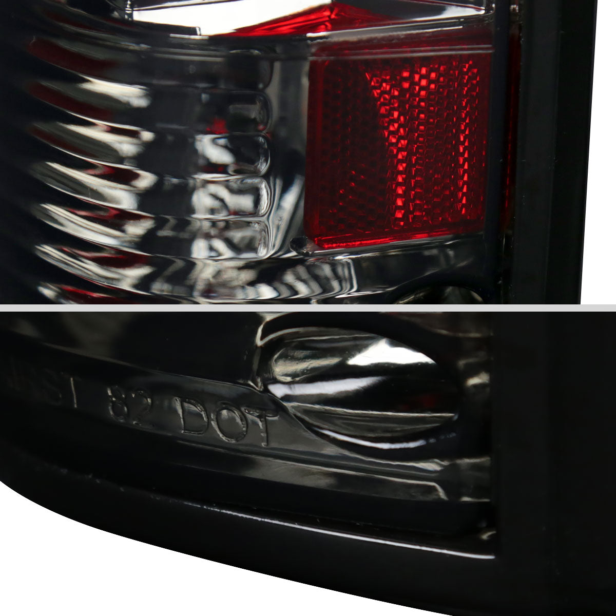 Ronnin - Fits 1982-1993 Chevy S10 1983-1994 S10 Blazer 1983-1990 GMC S15 1991-1993 Sonoma 1992-1994 Jimmy Tail Lights Replacement Pair | Smoke