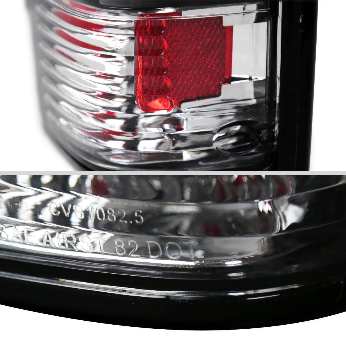 Ronnin - Fits 1982-1993 Chevy S10 1983-1994 S10 Blazer 1983-1990 GMC S15 1991-1993 Sonoma 1992-1994 Jimmy Tail Lights Replacement Pair | Black