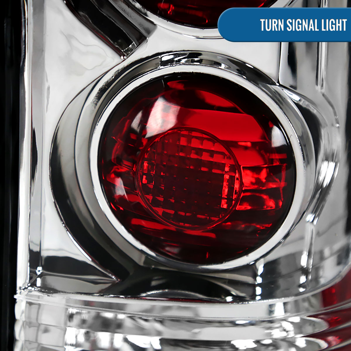 Ronnin - Fits 1999-2002 Chevy Silverado 1999-2007 Sierra Pickup Tail Lights Replacement Rear Brake Lamps Assembly Pair | Chrome