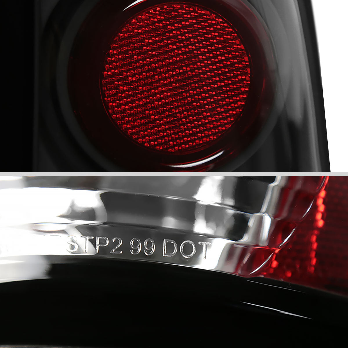 Ronnin - Fits 1999-2002 Chevy Silverado 1999-2007 Sierra Pickup Tail Lights Replacement Rear Brake Lamps Assembly Pair | Black