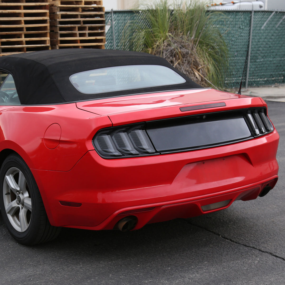 Ronnin - Fits 2015-2023 Ford Mustang Coupe Convertible Full LED Tail Lights Integrated Sequential Signal and Brake Lamps Upgraded Replacement Pair | Black Smoke