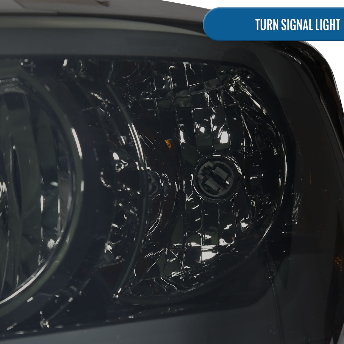 Ronnin - Fits 2006-2009 Dodge Ram 1500 2500 3500 Upgraded LED Tube Running Lights Headlights Replacement Assembly Pair | Smoke