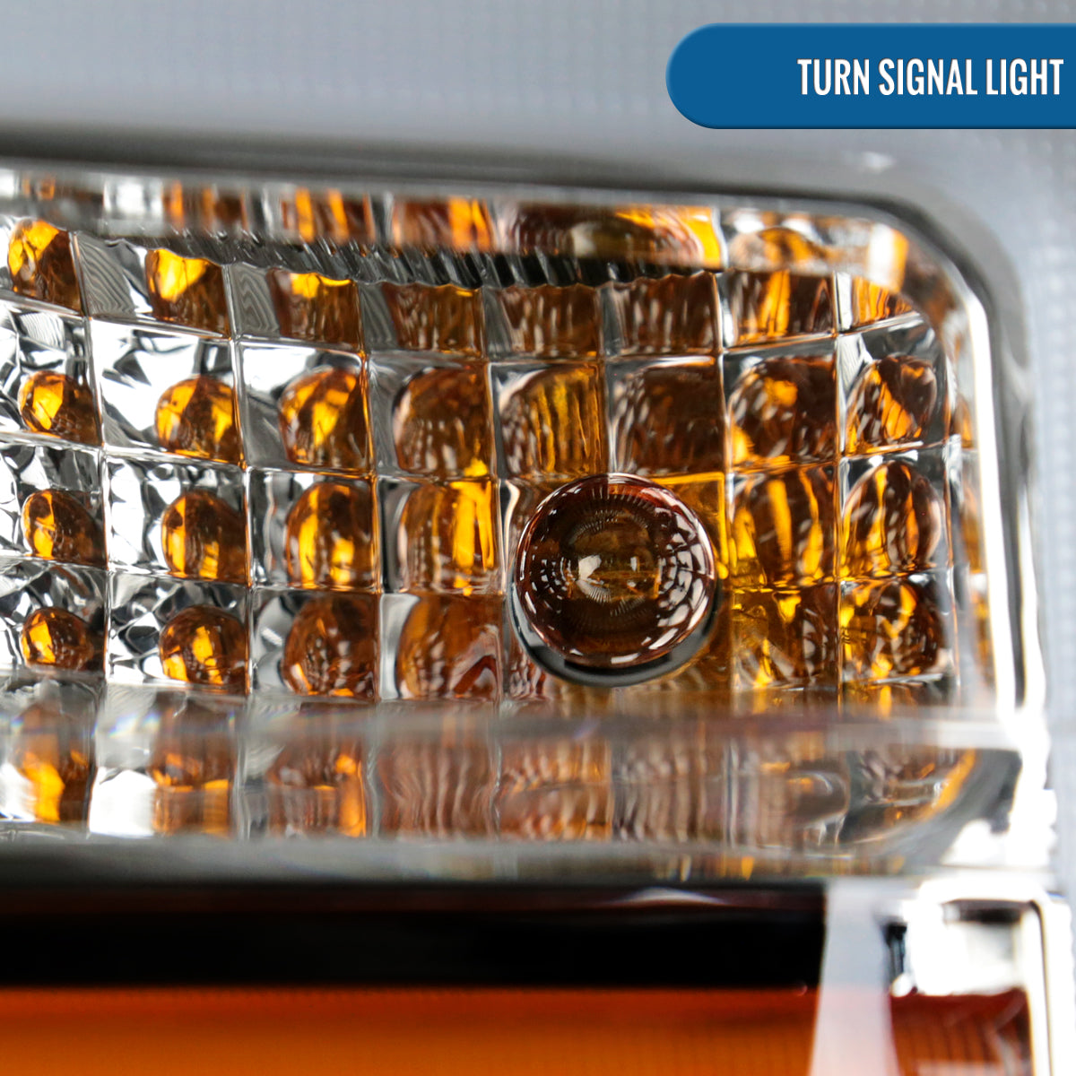 Ronnin - Fits 2008-2010 Ford F250 F350 F450 F550 Super Duty Pickup Halogen Headlights LED Sequential Turn Signal Tubes Assembly Pair | Chrome