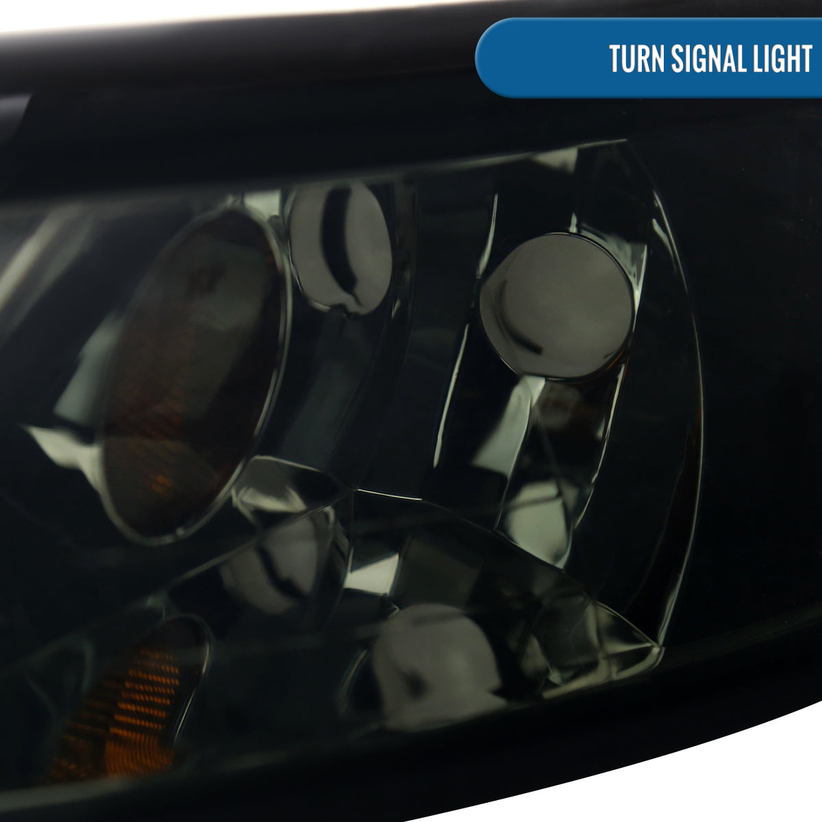 Ronnin - Fits 1999-2004 Ford Mustang Upgraded LED Running Tube Lights Headlights Replacement Assembly | Smoke