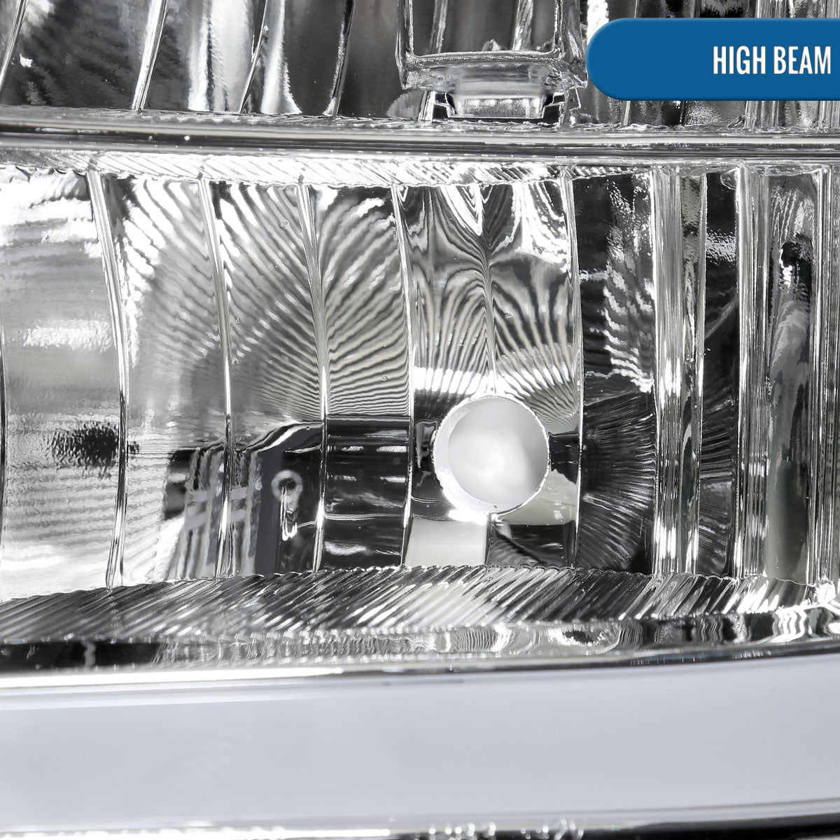 Ronnin - Fits 2007-2013 GMC Sierra 1500 2500HD 3500HD Upgraded LED Running Tube Lights Headlights Replacement Assembly Pair | Chrome