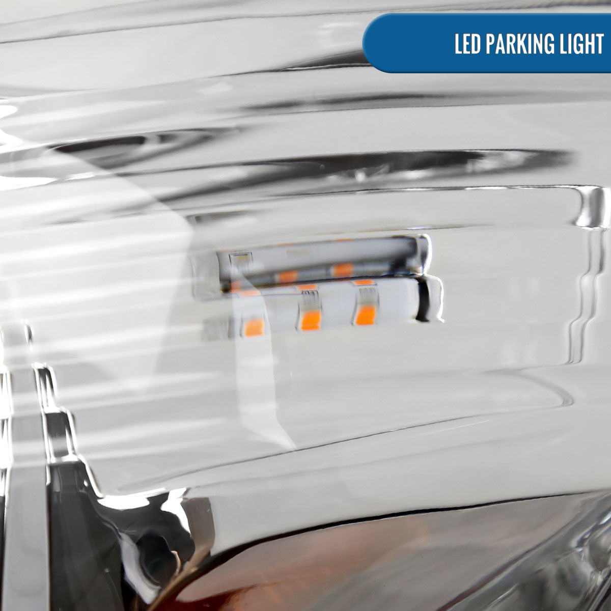Ronnin - Fits 2012-2015 Toyota Tacoma Upgraded LED Running Tube Lights Headlights Replacement Assembly Pair | Chrome