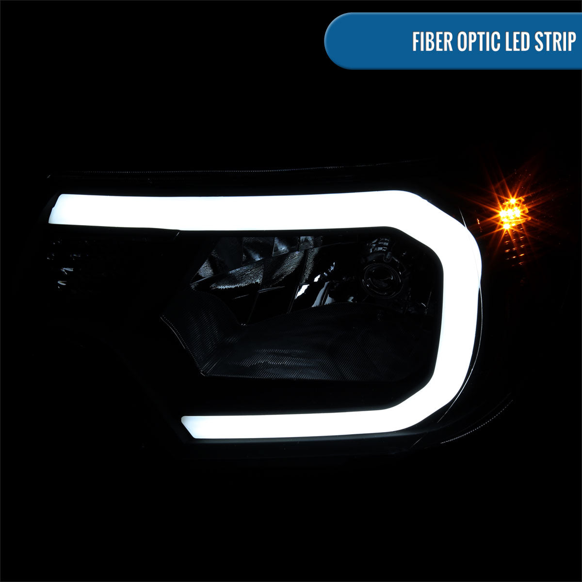Ronnin - Fits 2012-2015 Toyota Tacoma Upgraded LED Running Tube Lights Headlights Replacement Assembly Pair | Black