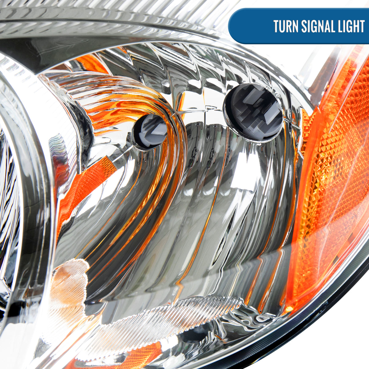 Ronnin - Fits 2000-2007 Ford Taurus Halogen Replacement Headlights Assembly Pair | Chrome