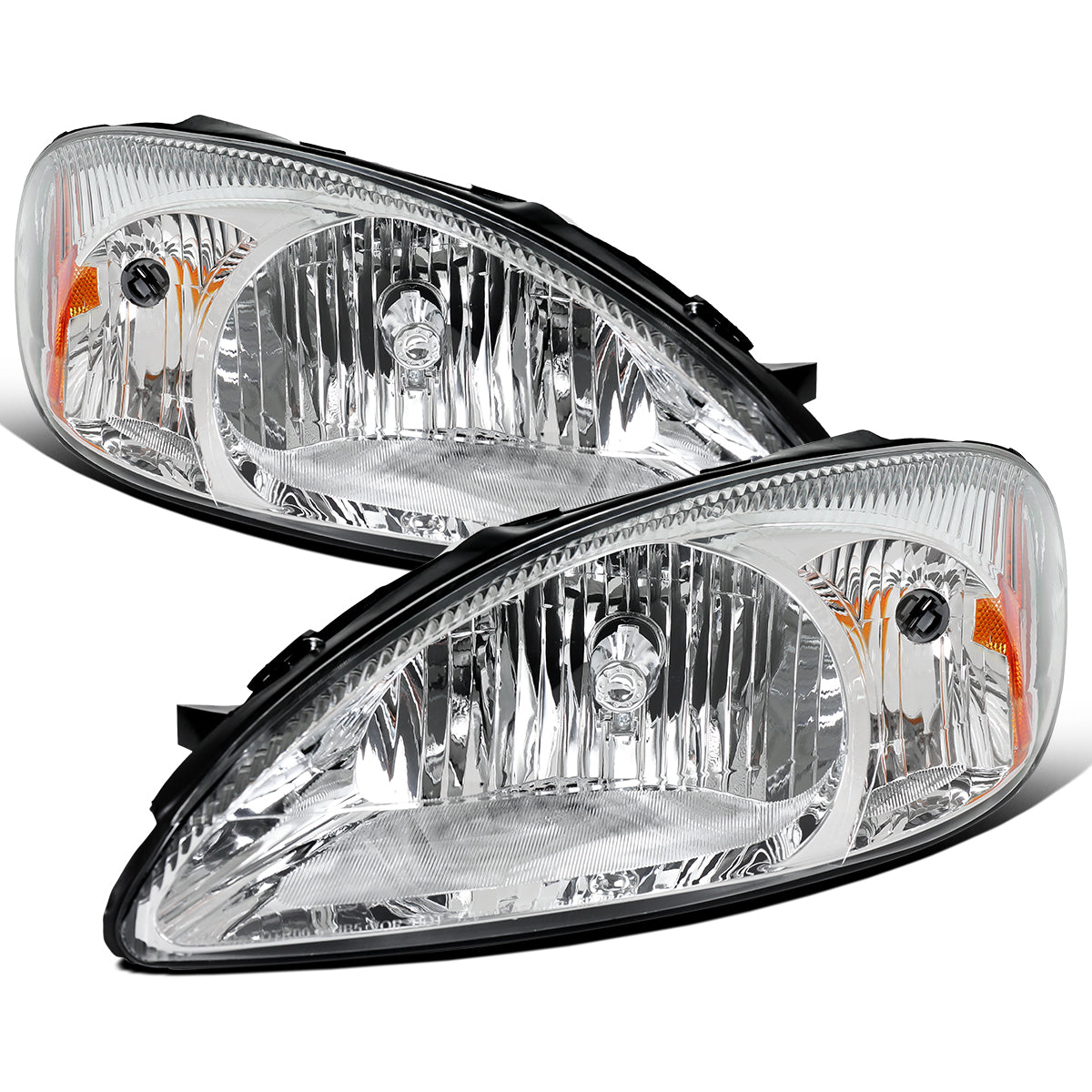 Ronnin - Fits 2000-2007 Ford Taurus Halogen Replacement Headlights Assembly Pair | Chrome