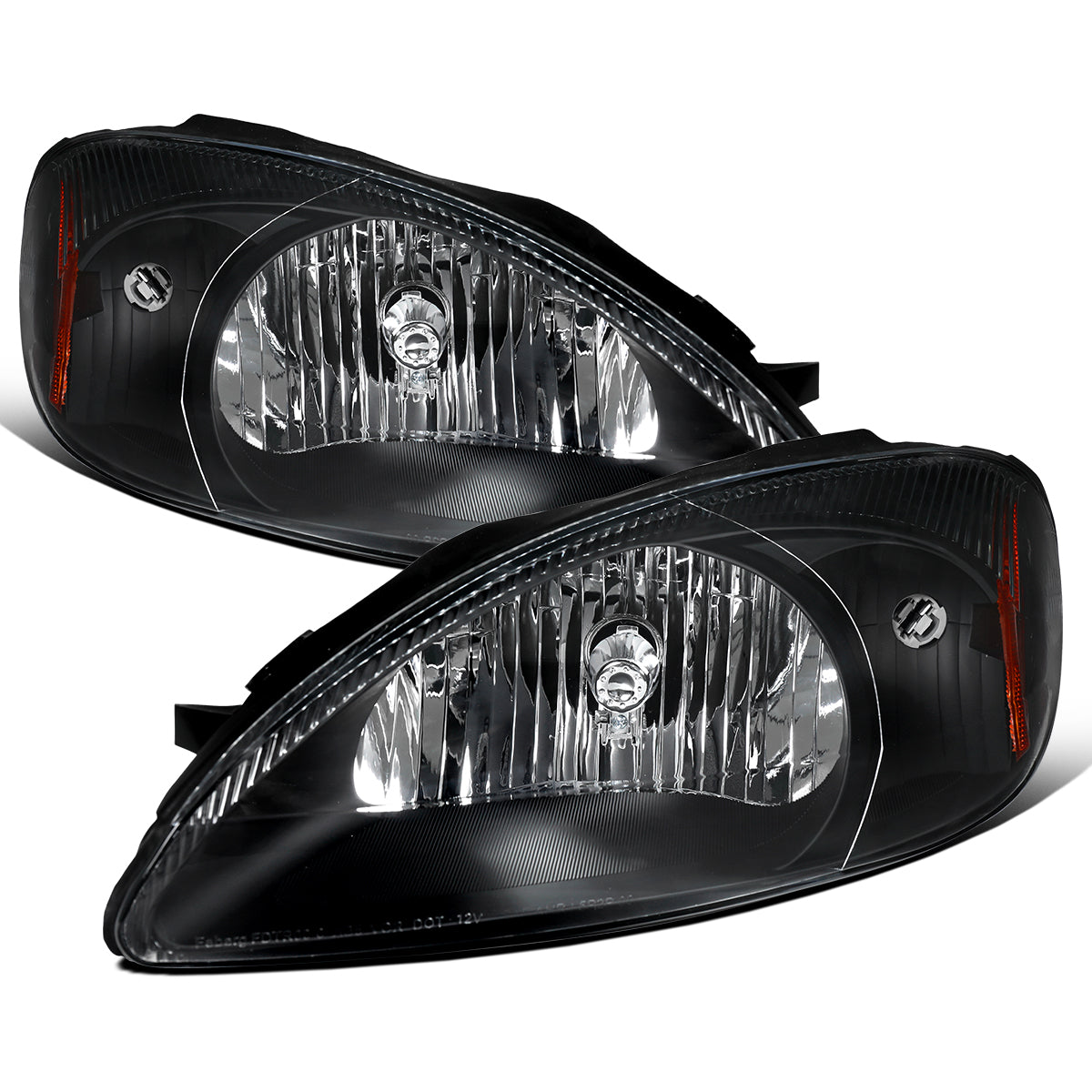 Ronnin - Fits 2000-2007 Ford Taurus Halogen Replacement Headlights Assembly Pair | Black