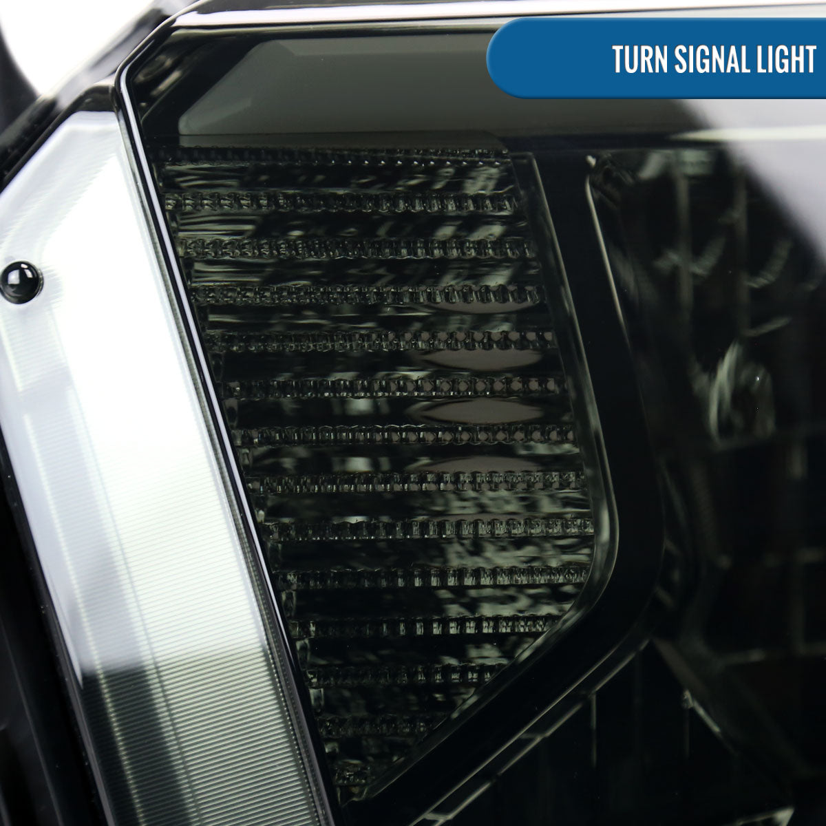 Ronnin - Fits 2014-2021 Toyota Tundra Upgraded Replacement LED Running Light Tube Halogen Headlights Assembly Pair | Smoke