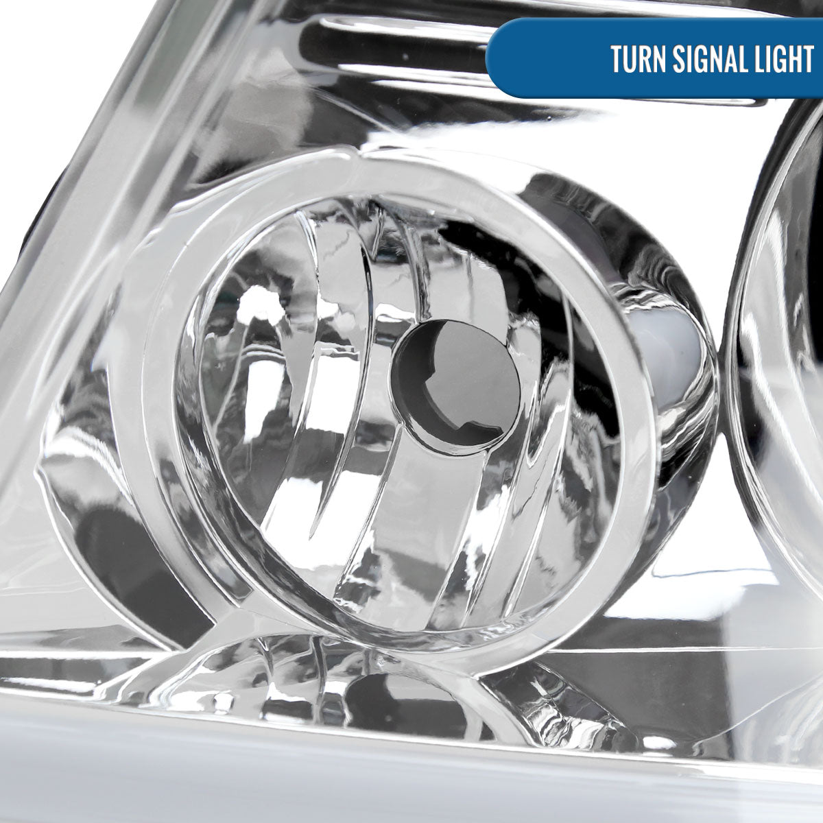 Ronnin - Fits 2004-2008 Ford F150 2006-2008 Lincoln Mark LT LED Tube Running Lights Projector Headlights Replacement Assembly Pair | Chrome
