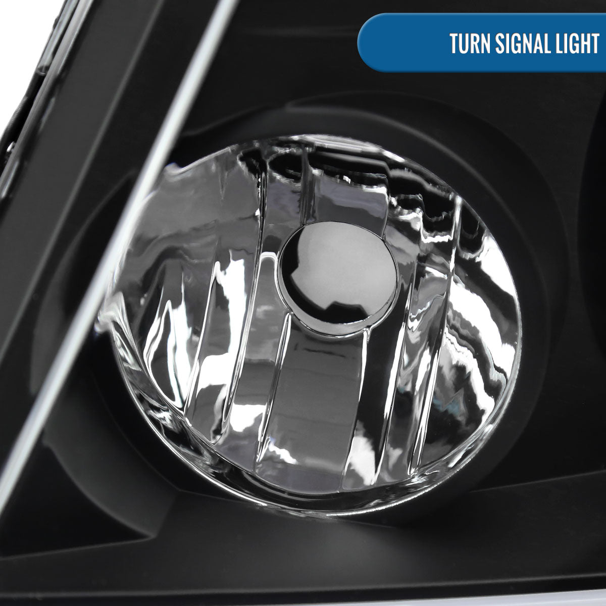 Ronnin - Fits 2004-2008 Ford F150 2006-2008 Lincoln Mark LT LED Tube Running Lights Projector Headlights Replacement Assembly Pair | Black