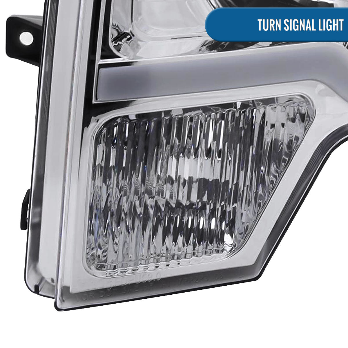 Ronnin - Fits 2009-2014 Ford F150 Upgraded LED Running Tube Lights Projector Headlights Replacement Assembly Pair | Chrome