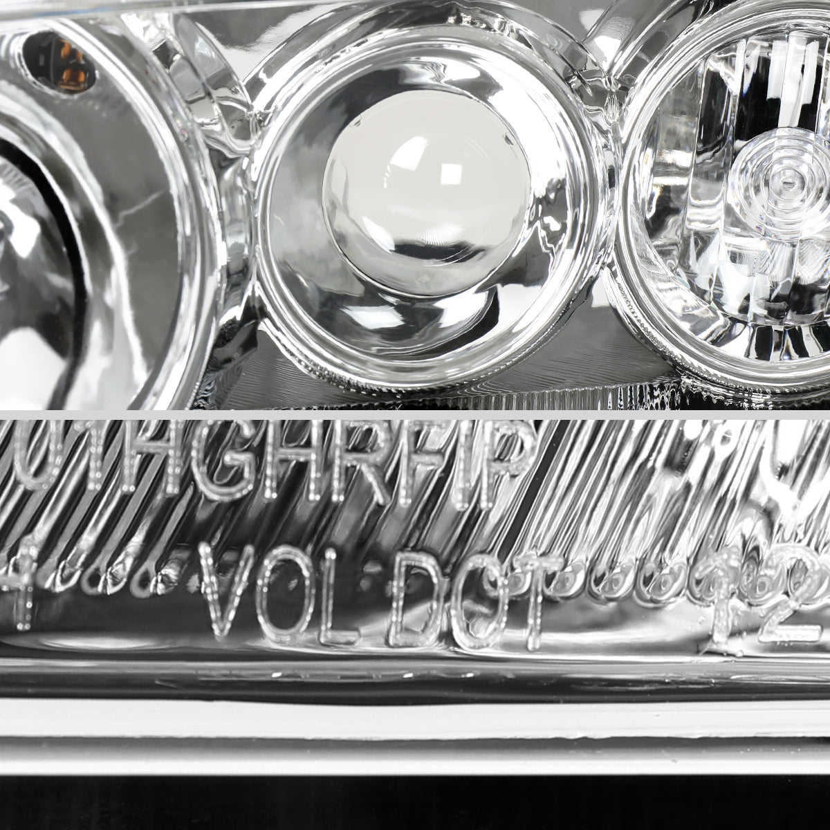 Ronnin - Fits 2003-2005 Mazda 6 Sedan Upgraded Replacement Projector Headlights Assembly Pair | Chrome