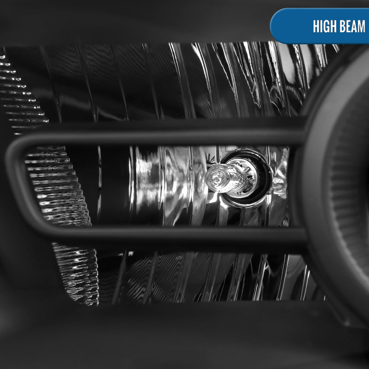 Ronnin - Fits 2013-2018 Ram 1500 2500 3500 2019-2024 Ram 1500 Classic Factory Upgraded Replacement Projector Headlights Amber Running Lights Assembly Pair | Black