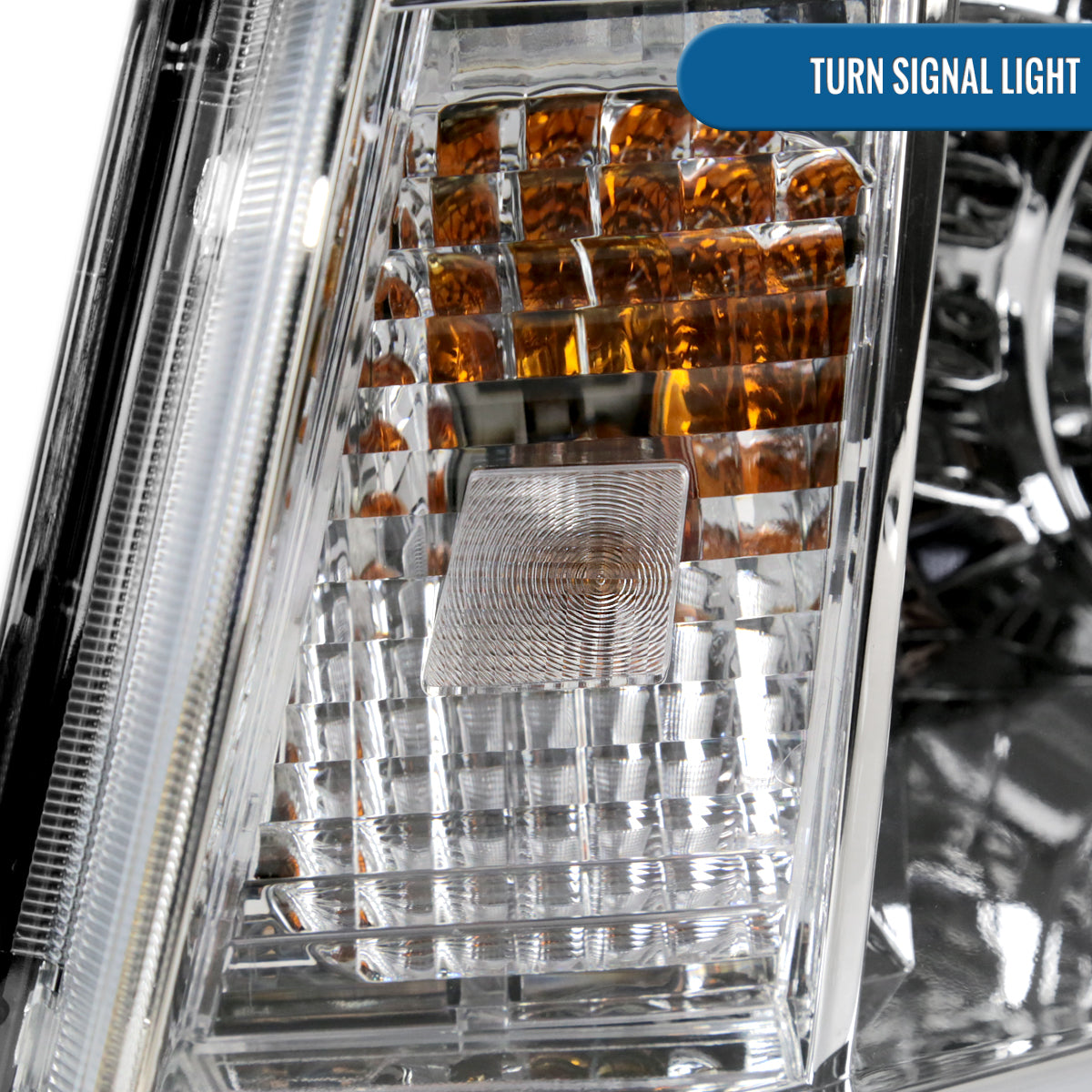 Ronnin - Fits 2005-2011 Toyota Tacoma LED Tube Projector Headlights Assembly Head Lamps Replacement Pair | Chrome