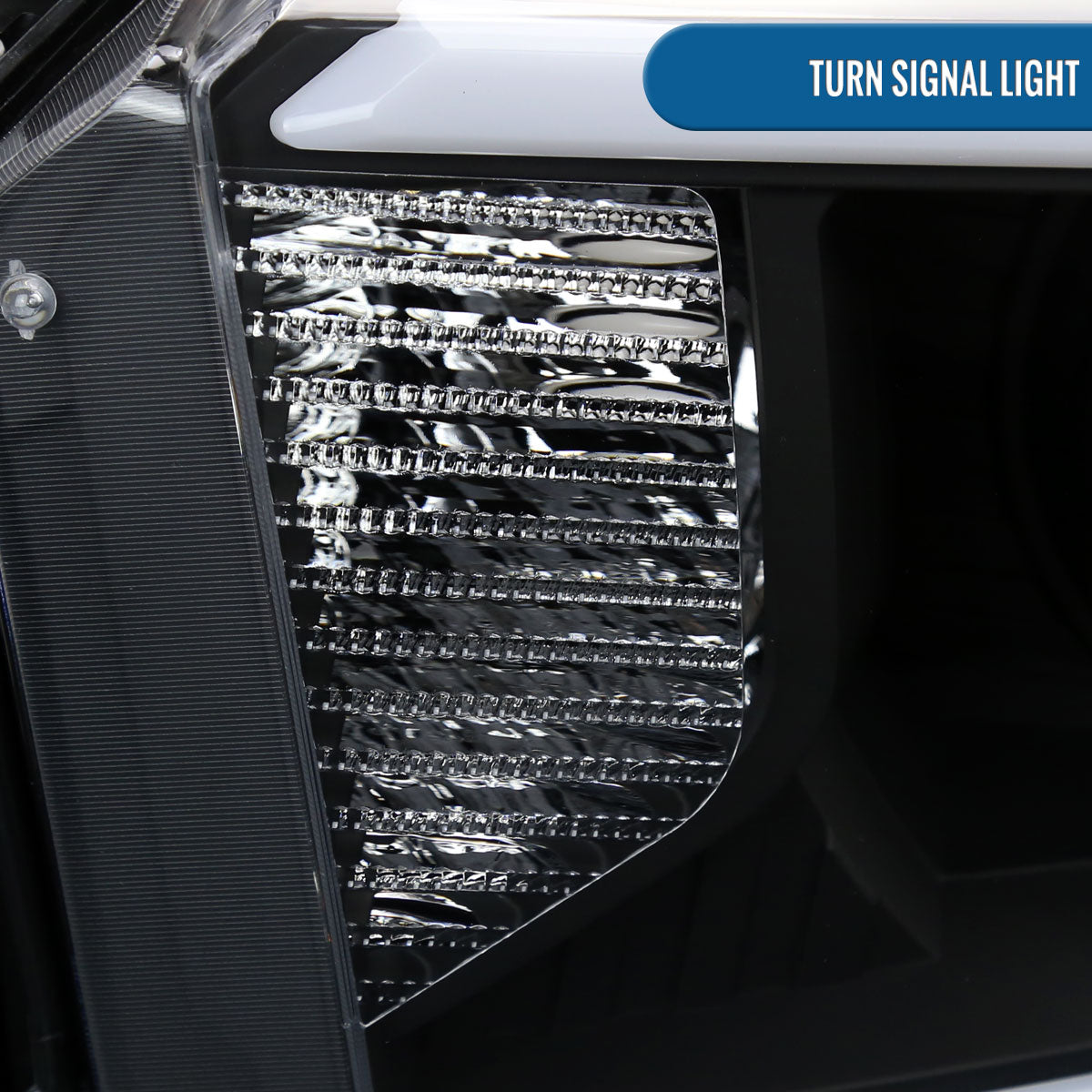 Ronnin - Fits 2014-2021 Toyota Tundra Upgraded Replacement LED Running Light Tube Halogen Projector Headlights Assembly Pair | Black
