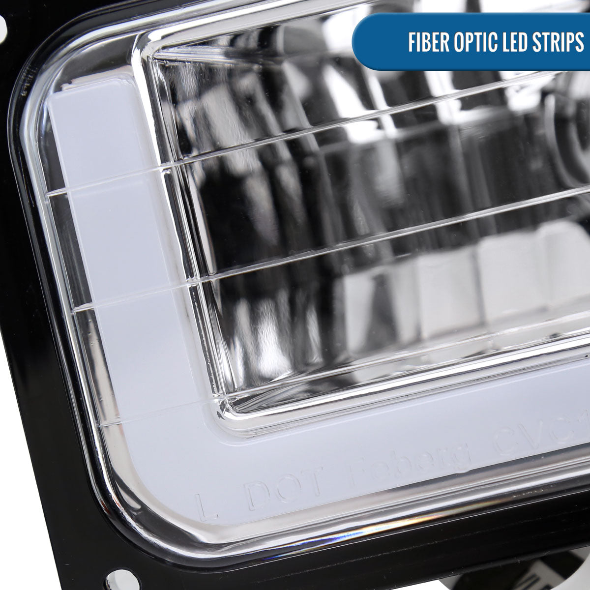 Ronnin - Fits 1988-1993 Chevy GMC C10 C/K 1500 2500 3500 Suburban Blazer Tahoe Silverado Sierra Upgraded LED Running Tube Lights Headlights + Bumper Lights + Corner Lamps Assembly Pair | Chrome