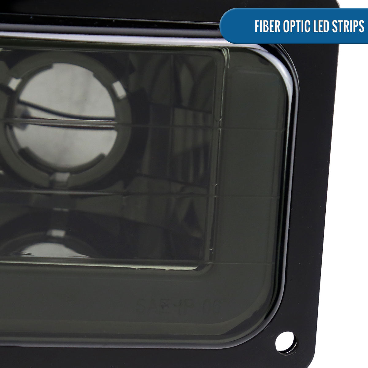 Ronnin - Fits 1988-1993 Chevy GMC C10 C/K 1500 2500 3500 Suburban Blazer Tahoe Silverado Sierra Upgraded LED Running Tube Lights Headlights + Bumper Lights + Corner Lamps Assembly Pair | Smoke