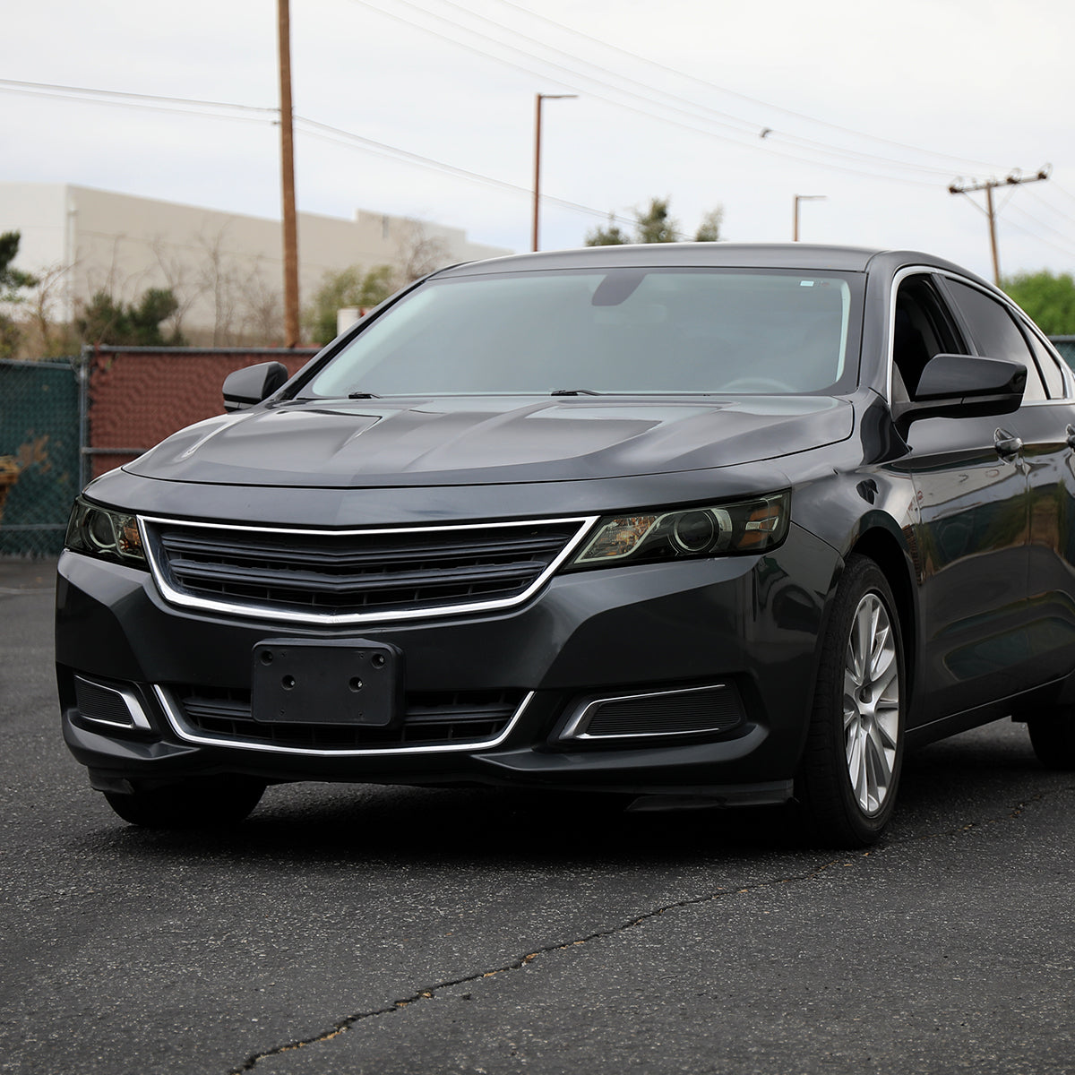 Ronnin - Fits 2014-2020 Chevy Impala Factory Replacement Halogen Projector Headlights Assembly Pair | Black Smoke