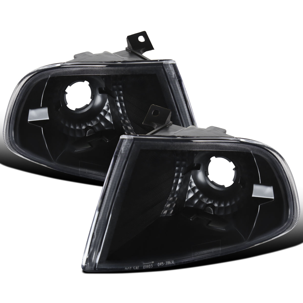 Ronnin - Fits 1992-1995 Honda Civic 2Dr 3Dr Coupe Hatchback Corner Turn Signals Lights Replacement Assembly Pair | Black