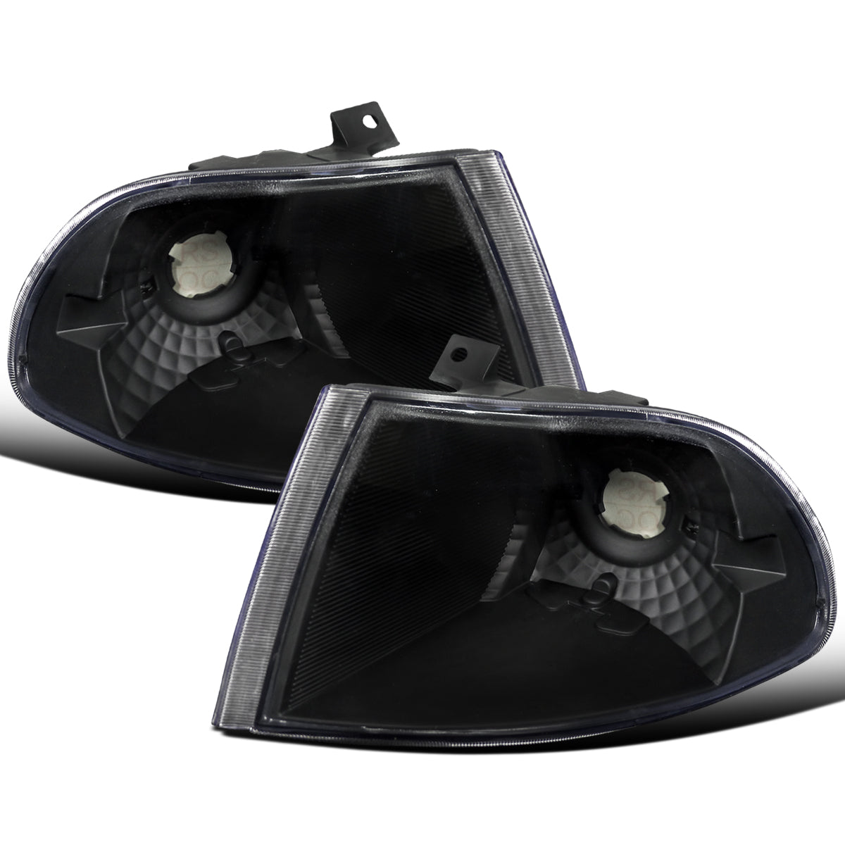 Ronnin - Fits 1992-1995 Honda Civic 4Dr Sedan Corner Turn Signals Lights Replacement Assembly Pair | Black