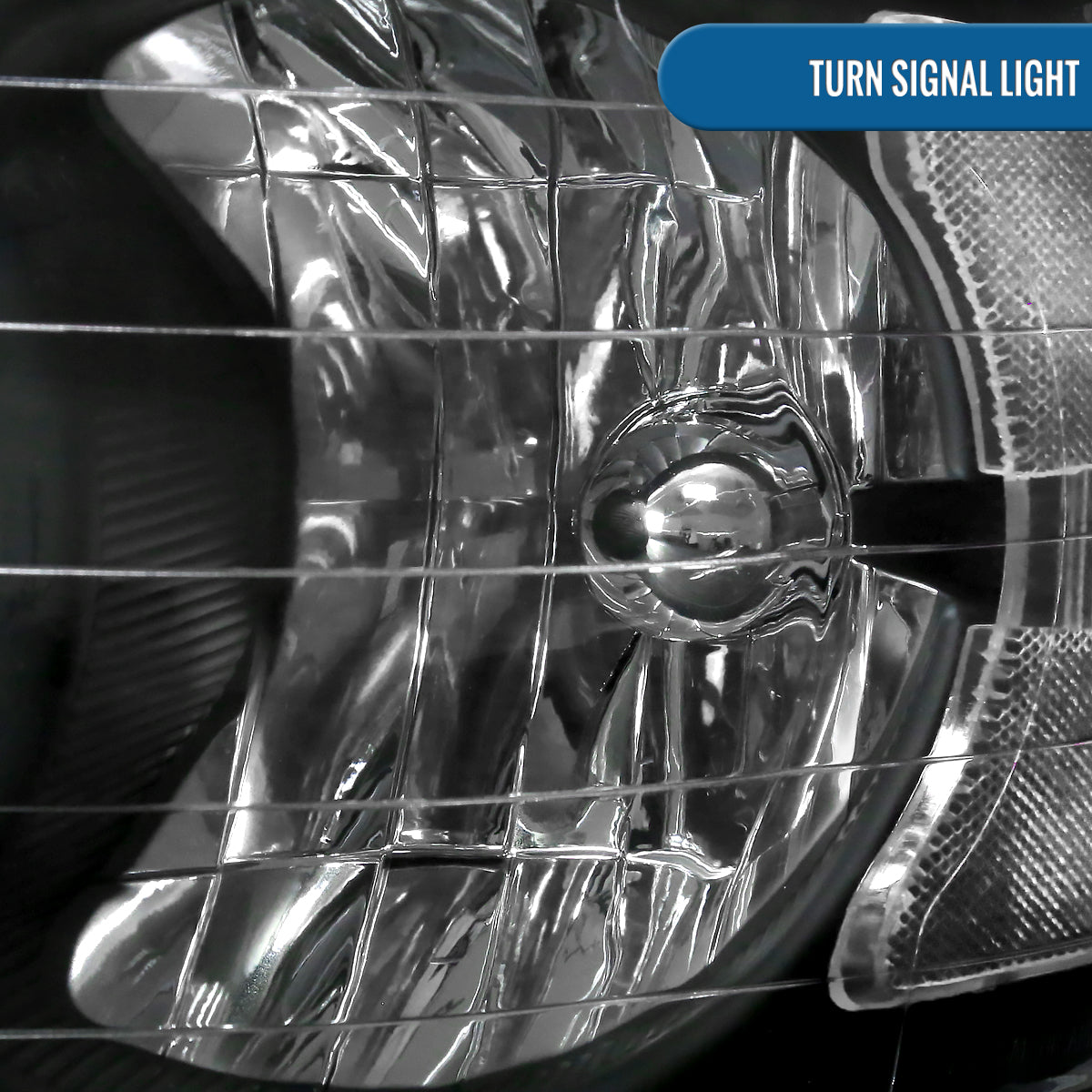 Ronnin - Fits 2002-2005 Dodge Ram 1500 2500 3500 Clear Reflector Factory Style Replacement Headlights Assembly Pair | Black