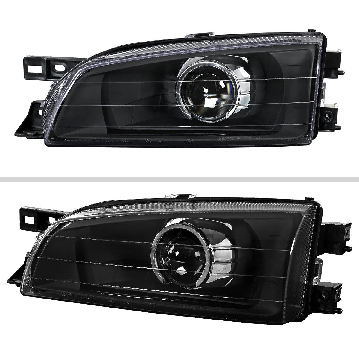 Ronnin - Fits 1995-2001 Subaru Impreza WRX Projector Headlights Factory Replacement Assembly Pair | Black