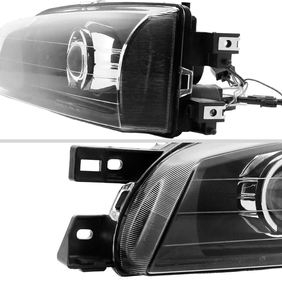 Ronnin - Fits 1995-2001 Subaru Impreza WRX Projector Headlights Factory Replacement Assembly Pair | Black
