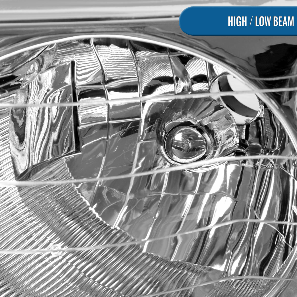 Ronnin - Fits 2002-2005 Dodge Ram 1500 2500 3500 Factory Style Replacement Headlights Assembly Pair | Chrome