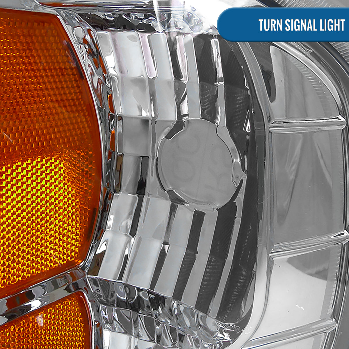 Ronnin - Fits 1997-2003 Ford F150 Expedition 2004 F150 Heritage All-in-One Factory Replacement LED Running Lights Headlights Assembly Pair | Chrome