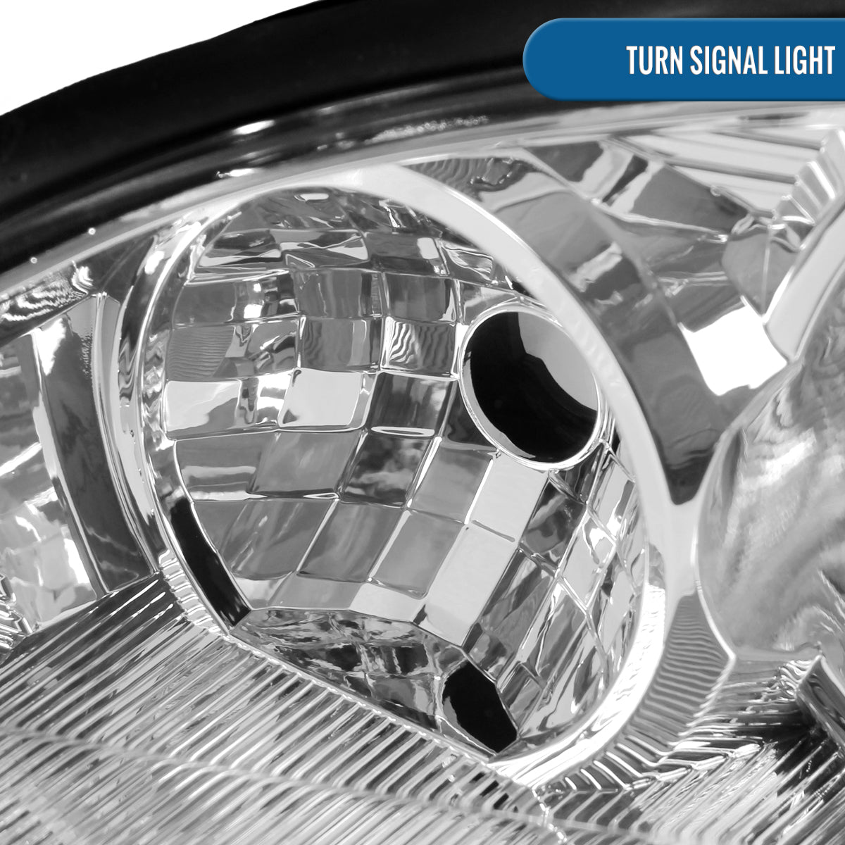 Ronnin - Fits 2005-2007 Ford Focus Headlights Factory Replacement Assembly Pair | Chrome