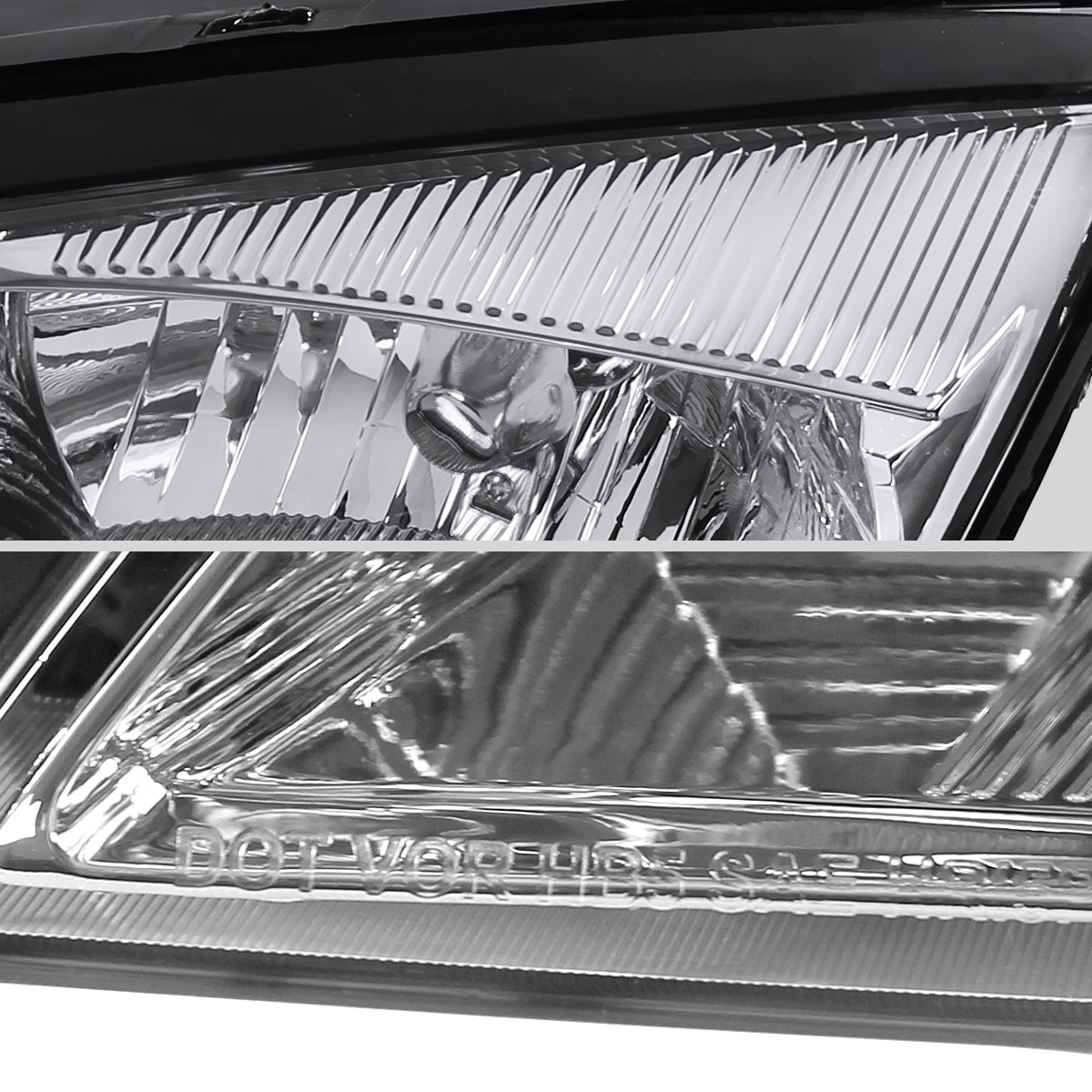 Ronnin - Fits 2005-2007 Ford Focus Headlights Factory Replacement Assembly Pair | Chrome