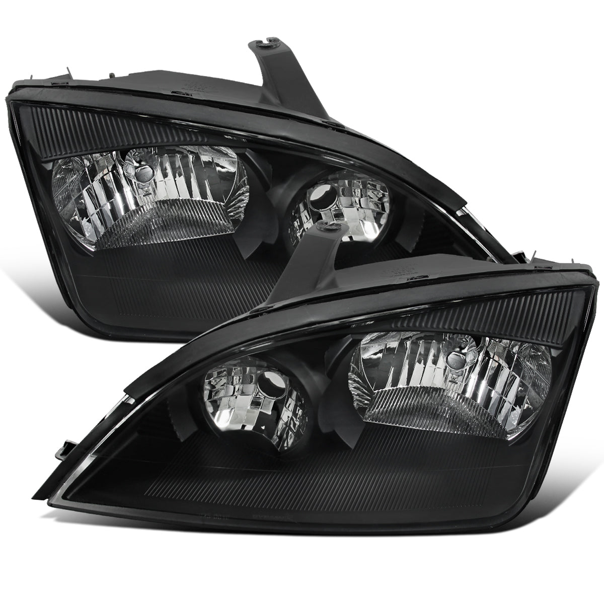 Ronnin - Fits 2005-2007 Ford Focus Headlights Factory Replacement Assembly Pair | Black