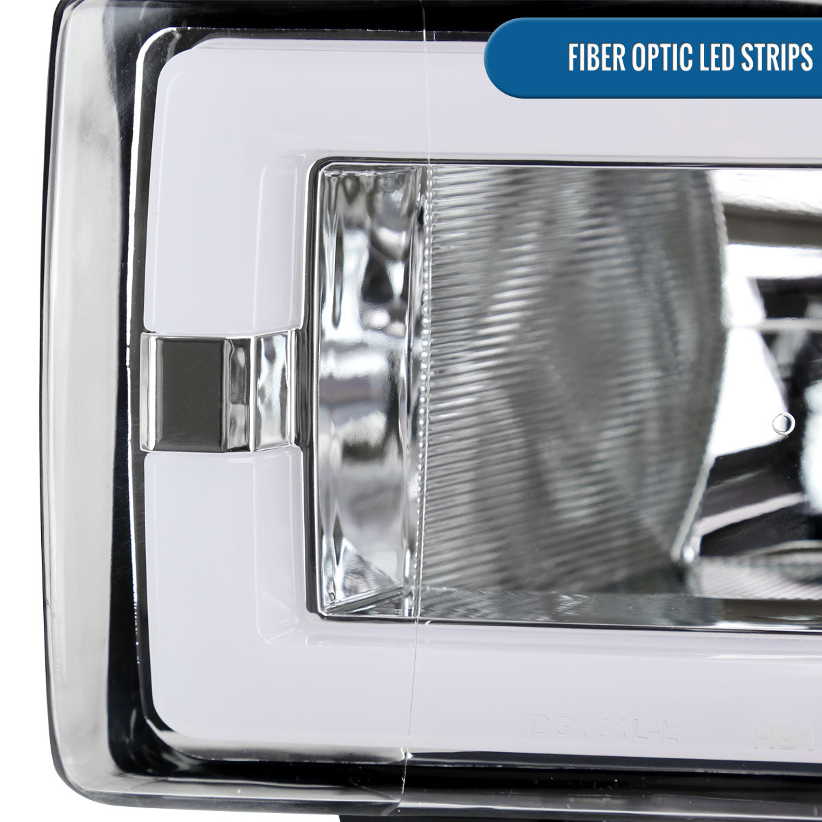 Ronnin - Fits 1994-2002 Dodge Ram 1500 2500 3500 Upgraded Replacement LED Tube Headlights Assembly Pair | Chrome