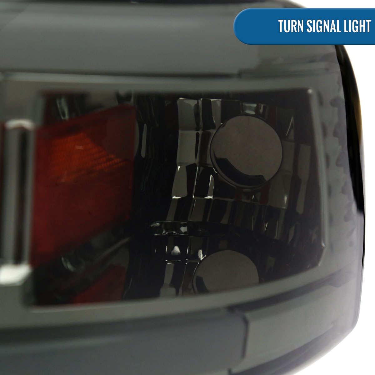 Ronnin - Fits 1994-2002 Dodge Ram 1500 2500 3500 Upgraded Replacement LED Tube Headlights Assembly Pair | Smoke