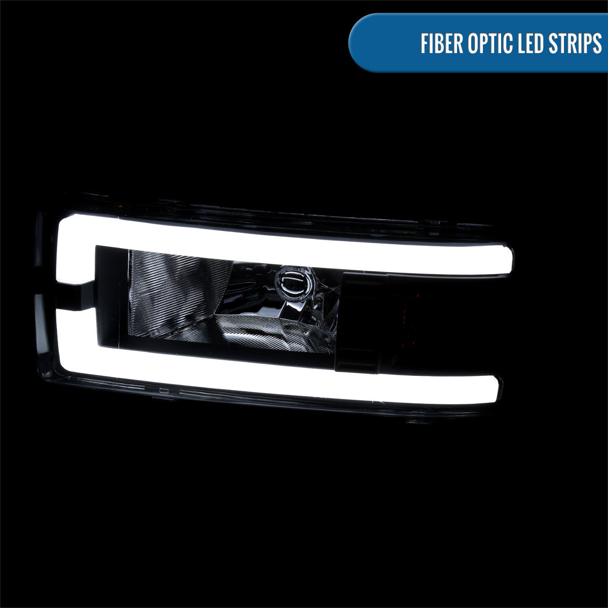Ronnin - Fits 1994-2002 Dodge Ram 1500 2500 3500 Upgraded Replacement LED Tube Headlights Assembly Pair | Black