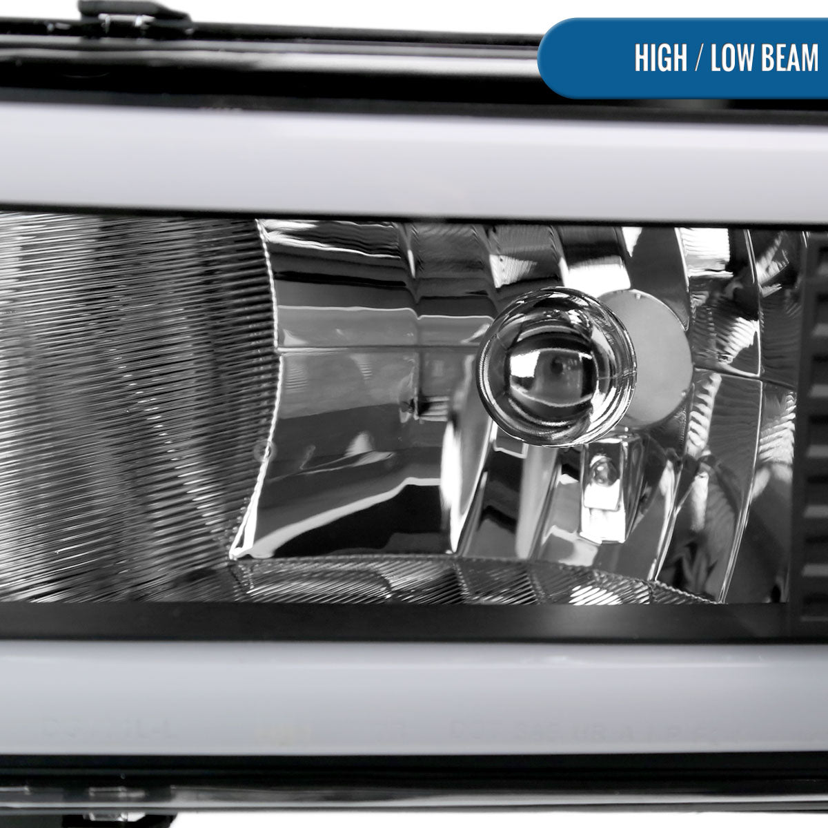 Ronnin - Fits 1994-2002 Dodge Ram 1500 2500 3500 Upgraded Replacement LED Tube Headlights Assembly Pair | Black