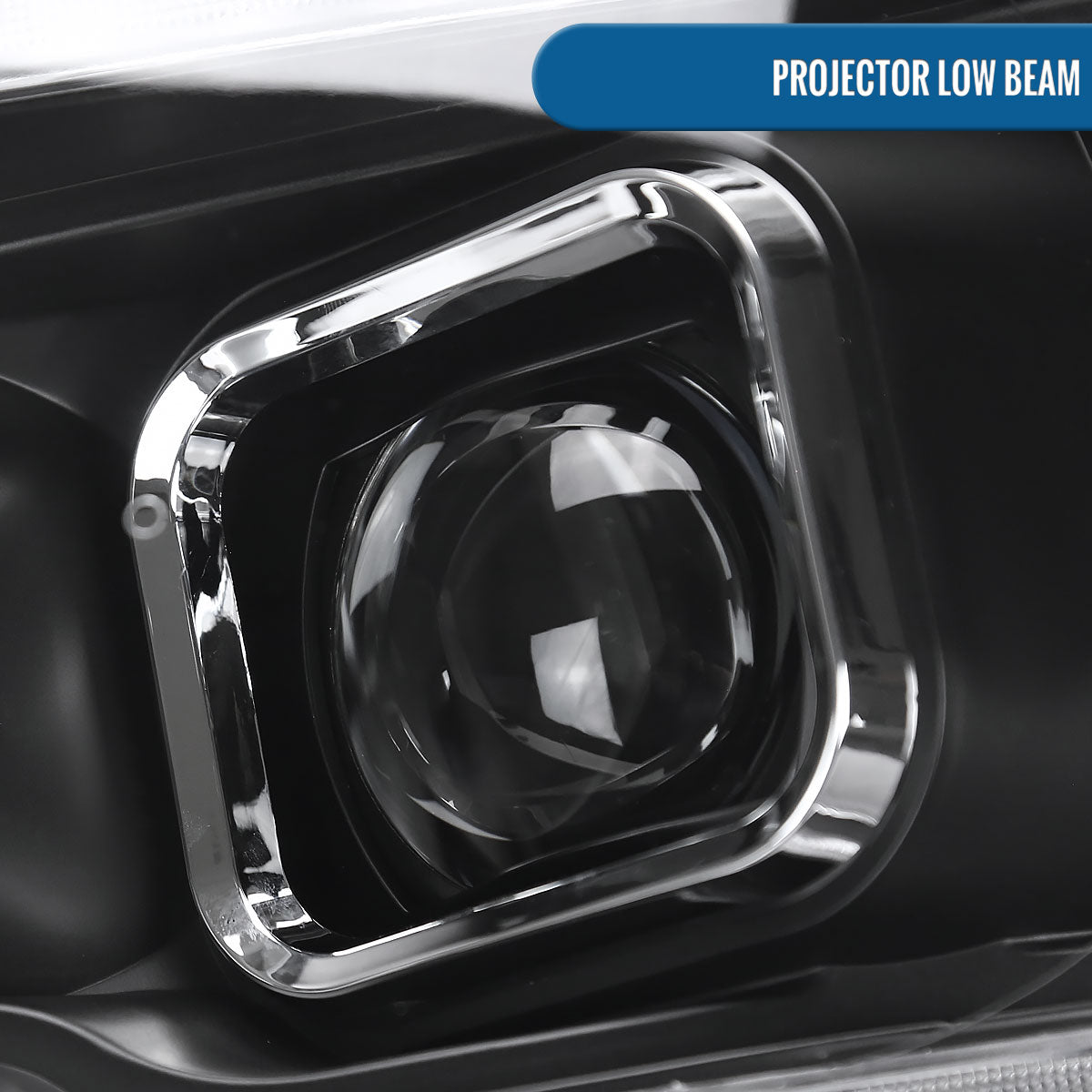 Ronnin - Fits 2009-2018 Ram 1500 2500 3500 2019-2024 Ram 1500 Classic Halogen Dual Projector Headlights LED Switchback Sequential Signal + Animated Startup Effect Parking Assembly Pair | Black