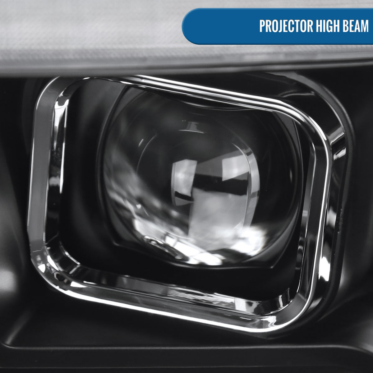 Ronnin - Fits 2009-2018 Ram 1500 2500 3500 2019-2024 Ram 1500 Classic Halogen Dual Projector Headlights LED Switchback Sequential Signal + Animated Startup Effect Parking Assembly Pair | Black