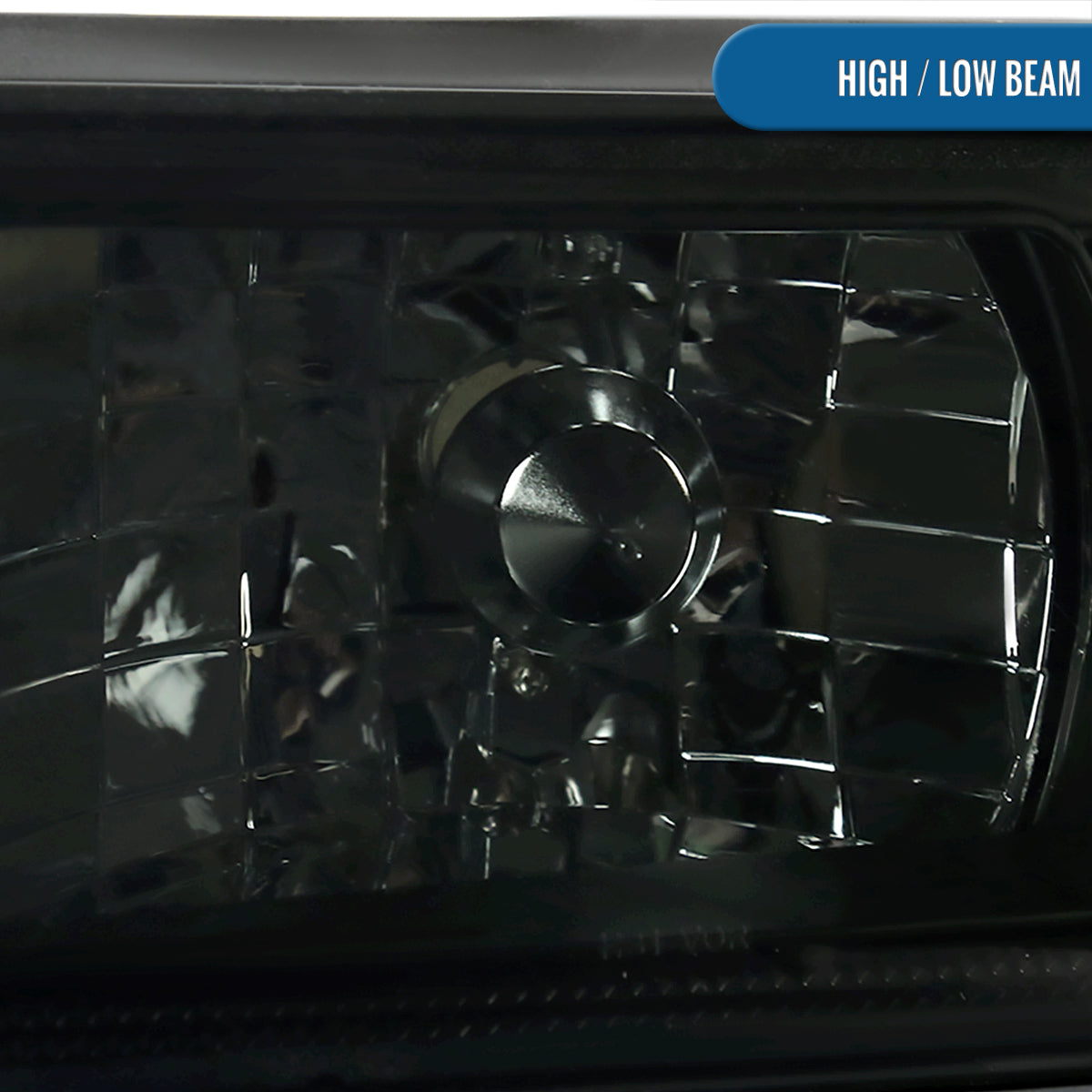 Ronnin - Fits 1987-1993 Ford Mustang Factory Replacement All-in-One Headlights Assembly Pair | Smoke