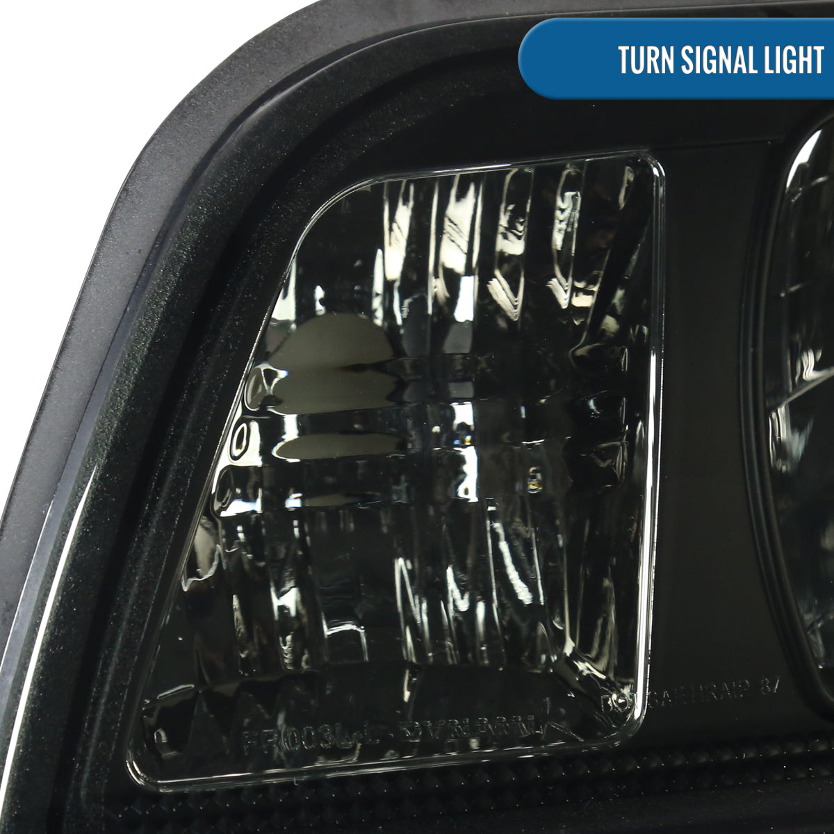 Ronnin - Fits 1987-1993 Ford Mustang Factory Replacement All-in-One Headlights Assembly Pair | Smoke