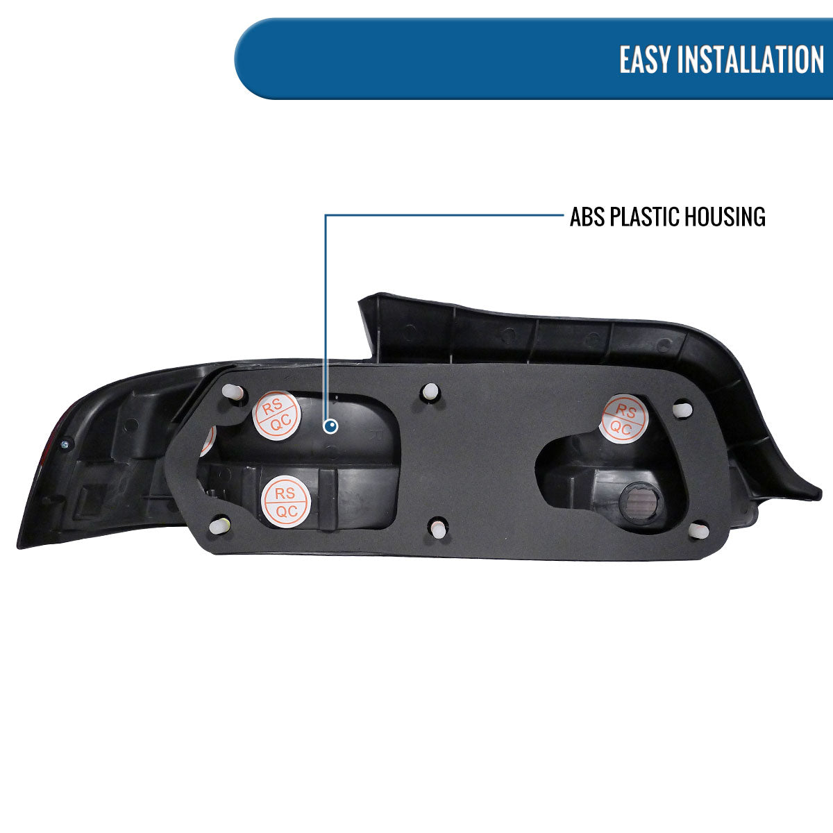 Ronnin - Fits 1997-2001 Honda Prelude Factory Style Tail Lights Assembly Pair | Red Clear