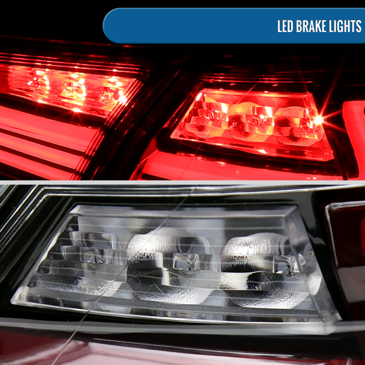 Ronnin - Fits 2018-2022 Toyota Camry Full LED Tail Lights Sequential Turn Signal + Animated Startup Effect Lamps Assembly Pair | Glossy Black